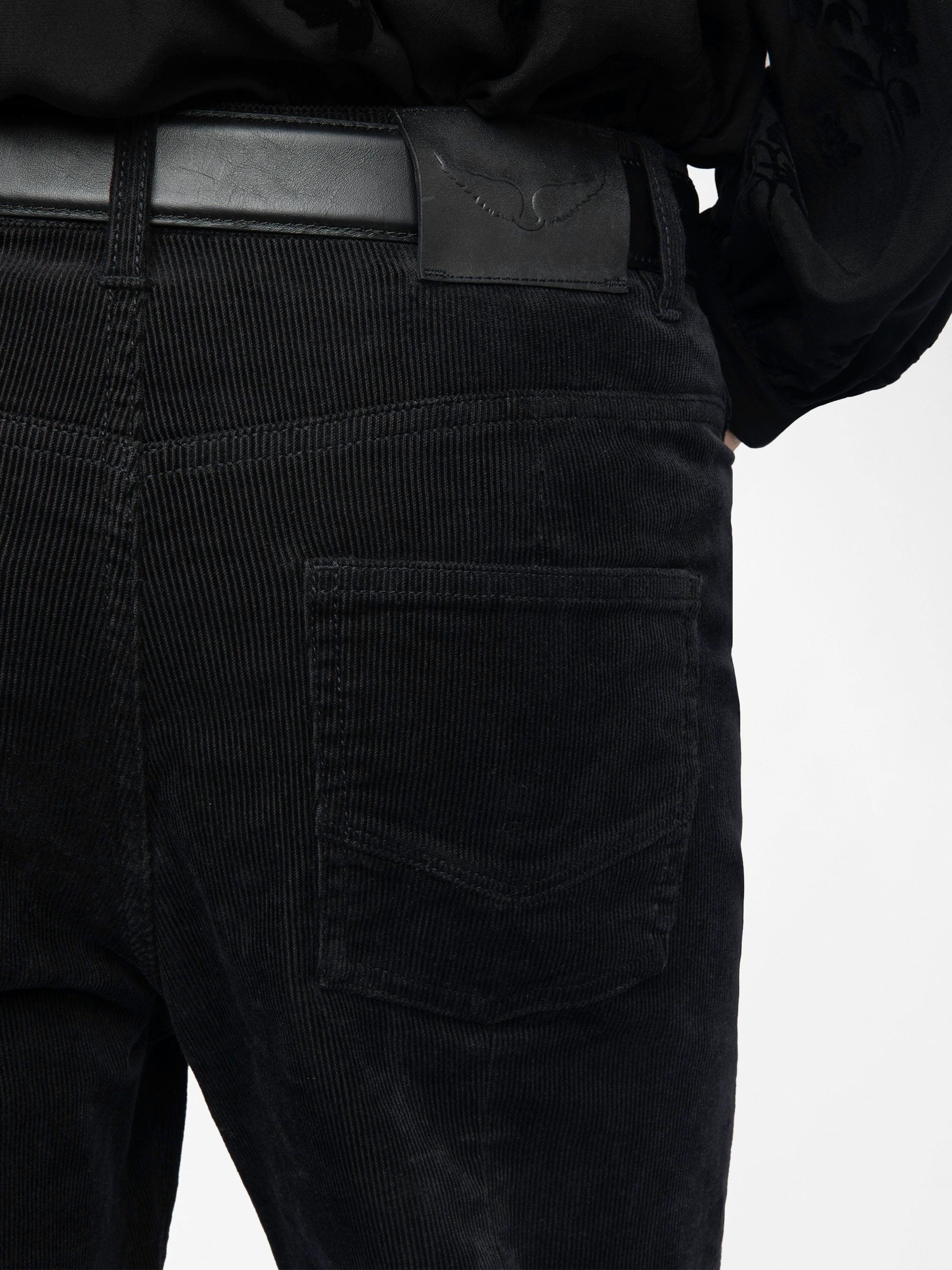 Evy Pants - Wide-leg corduroy pants.